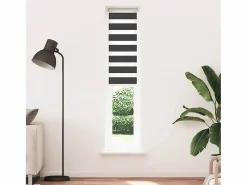 Clicnbuy Estor cebra 40x230 cm tejido ancho 35,9 cm poliéster Negro Sale