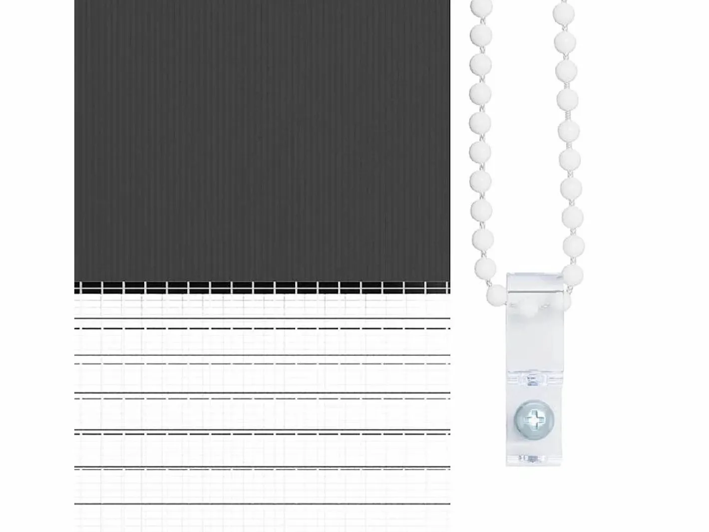 Clicnbuy Estor cebra 85x200 cm tejido ancho 80,9 cm poliéster Negro Online