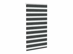 Clicnbuy Estor cebra 85x100 cm tejido ancho 80,9 cm poliéster Negro Online