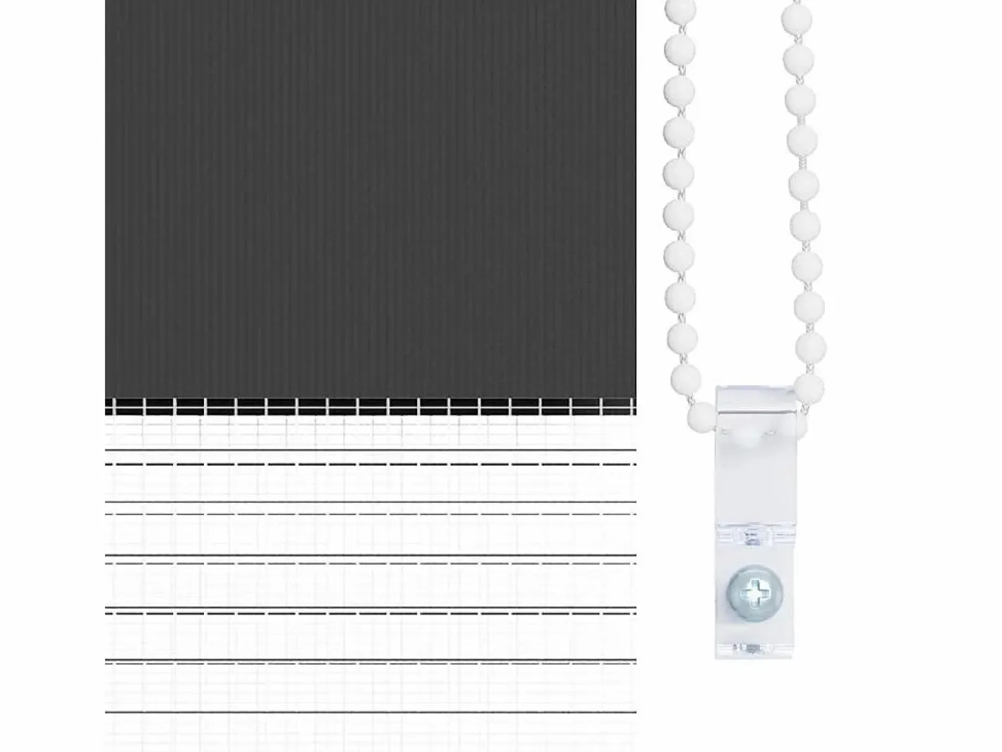 Clicnbuy Persianas De Interior|Estor cebra 125x150 cm tejido ancho 120,9 cm poliéster