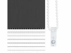 Clicnbuy Estor cebra 115x200 cm tejido ancho 110,9 cm poliéster Negro Sale