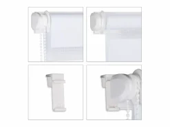 Helloshop26 Estor enrollable de doble cara con filtro de luz sin necesidad de taladrar 80 x 150 cm 13_0002539_3 Blanco Online