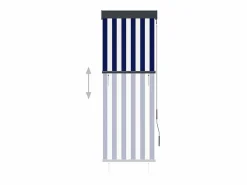 Estor enrollable de exterior y blanco 60x250 cm ES321752^