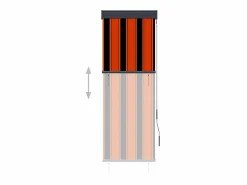 Estor enrollable de exterior y marrón 60x250 cm ES840873^ Hot