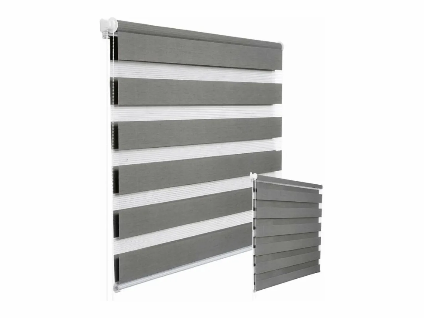 Helloshop26 Estor Y Toldo|Estor enrollable de rayas de cebra día y noche para ventanas translúcidas o opacas efecto madera 70 x 150 cm gris 19_0000812