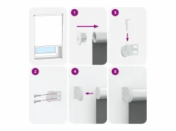 Clicnbuy Estor Enrollable Opaco 140x150 cm Tela Ancho 136,6 cm Blanco Sale