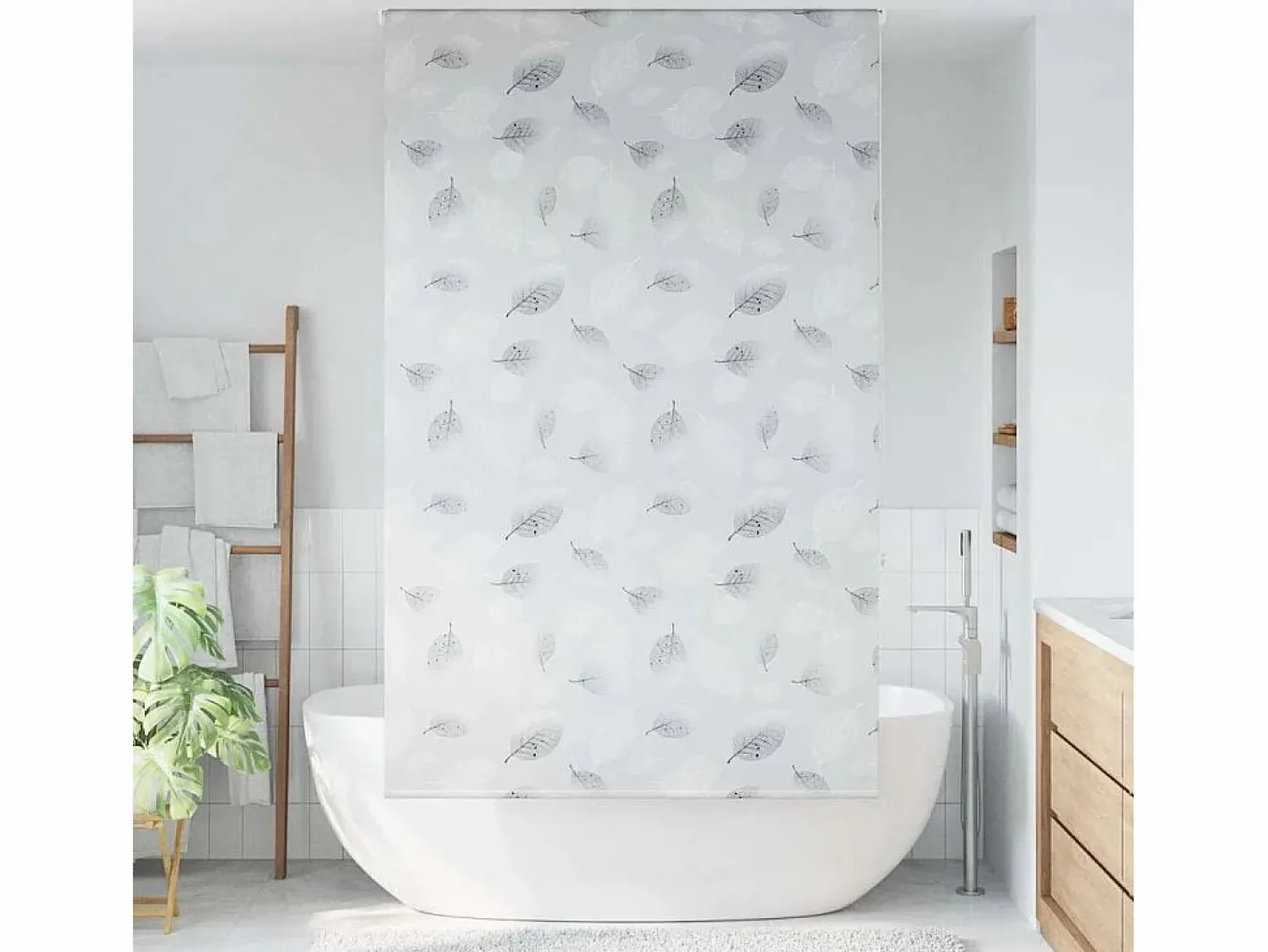 Clicnbuy Persianas De Interior|Estor enrollable para ducha tela 120x240 cm ancho 116 cm