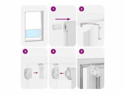 Clicnbuy Persianas De Interior|Estor enrollable para ducha tela 130x240 cm ancho 126 cm
