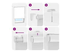 Clicnbuy Persianas De Interior|Estor enrollable para ducha con casete 130x240 cm tela ancho
