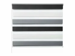 Helloshop26 Estor Y Toldo|Estor enrollable Zebra día y noche doble capa 90x150cm gris antracita 19_0000859