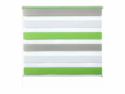 Helloshop26 Estor enrollable Zebra día y noche doble capa 45x150 cm verde gris 19_0000858 Blanco
