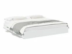 Estructura cama con cajones madera ingeniería blanca 200x200 cm^vidaxl