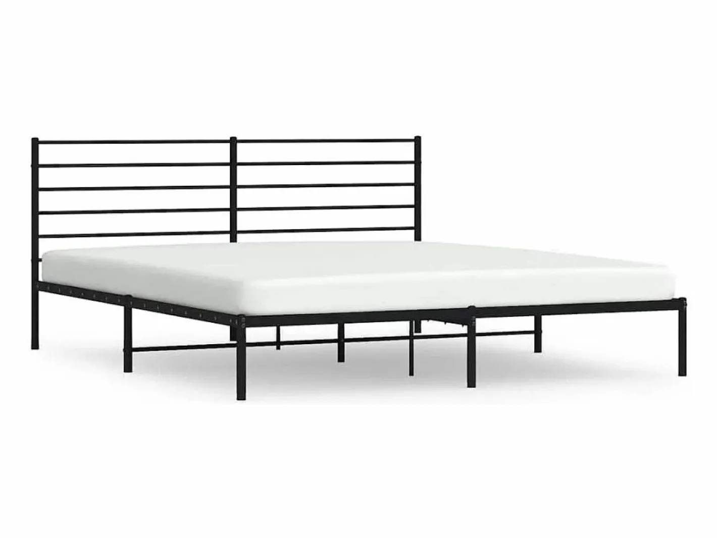 vidaxl Somier - 180X200Cm|Estructura cama sin colchón con cabecero metal 180x200 cm