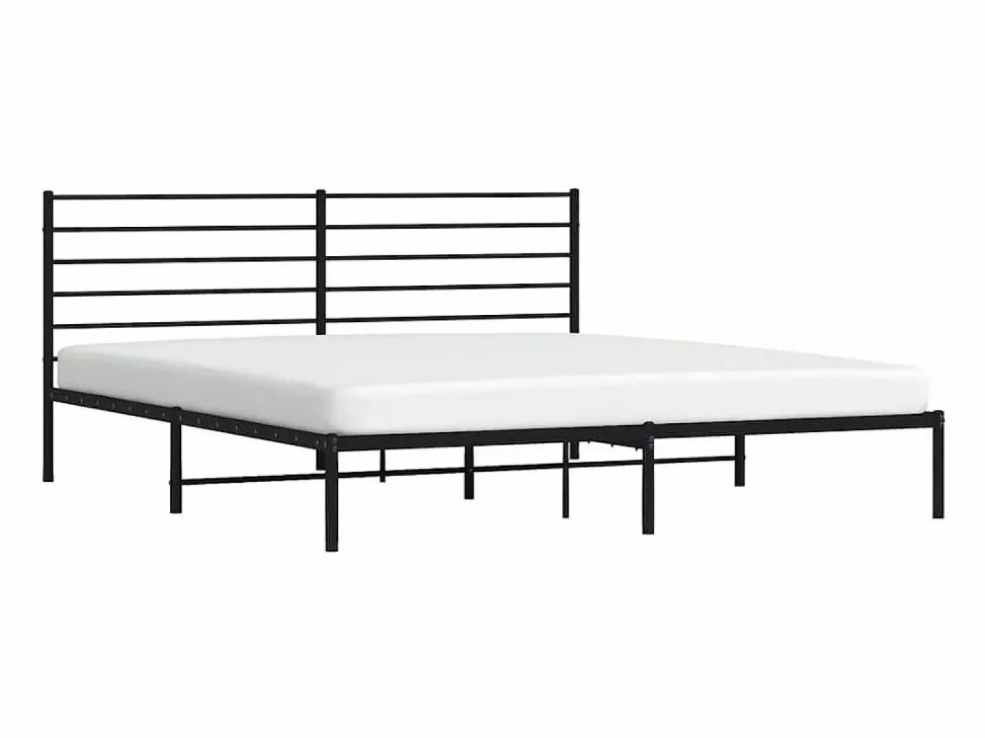 vidaxl Somier - 180X200Cm|Estructura cama sin colchón con cabecero metal 180x200 cm