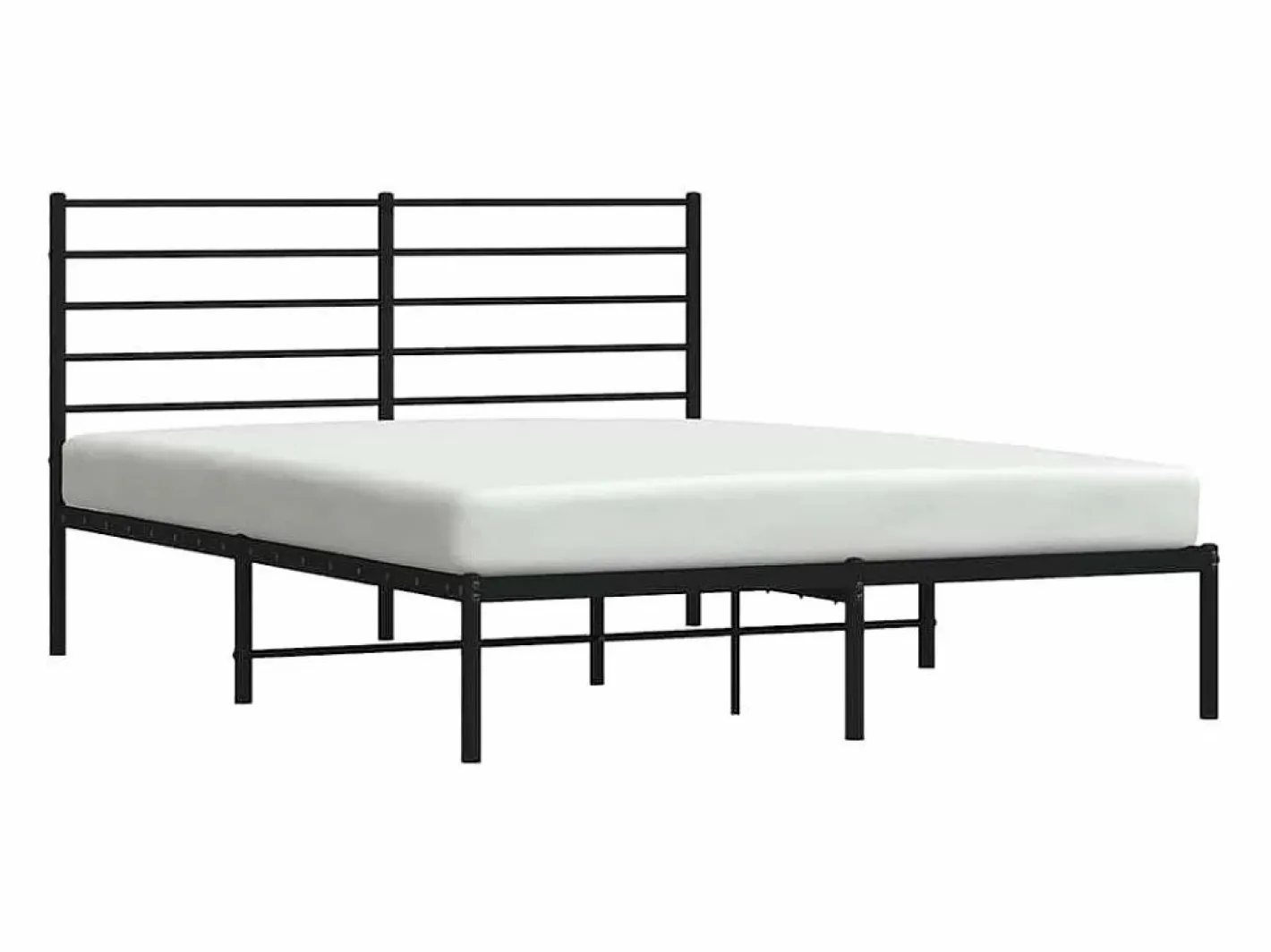 vidaxl Somier - 140X190Cm|Estructura cama sin colchón con cabecero metal 140x190 cm