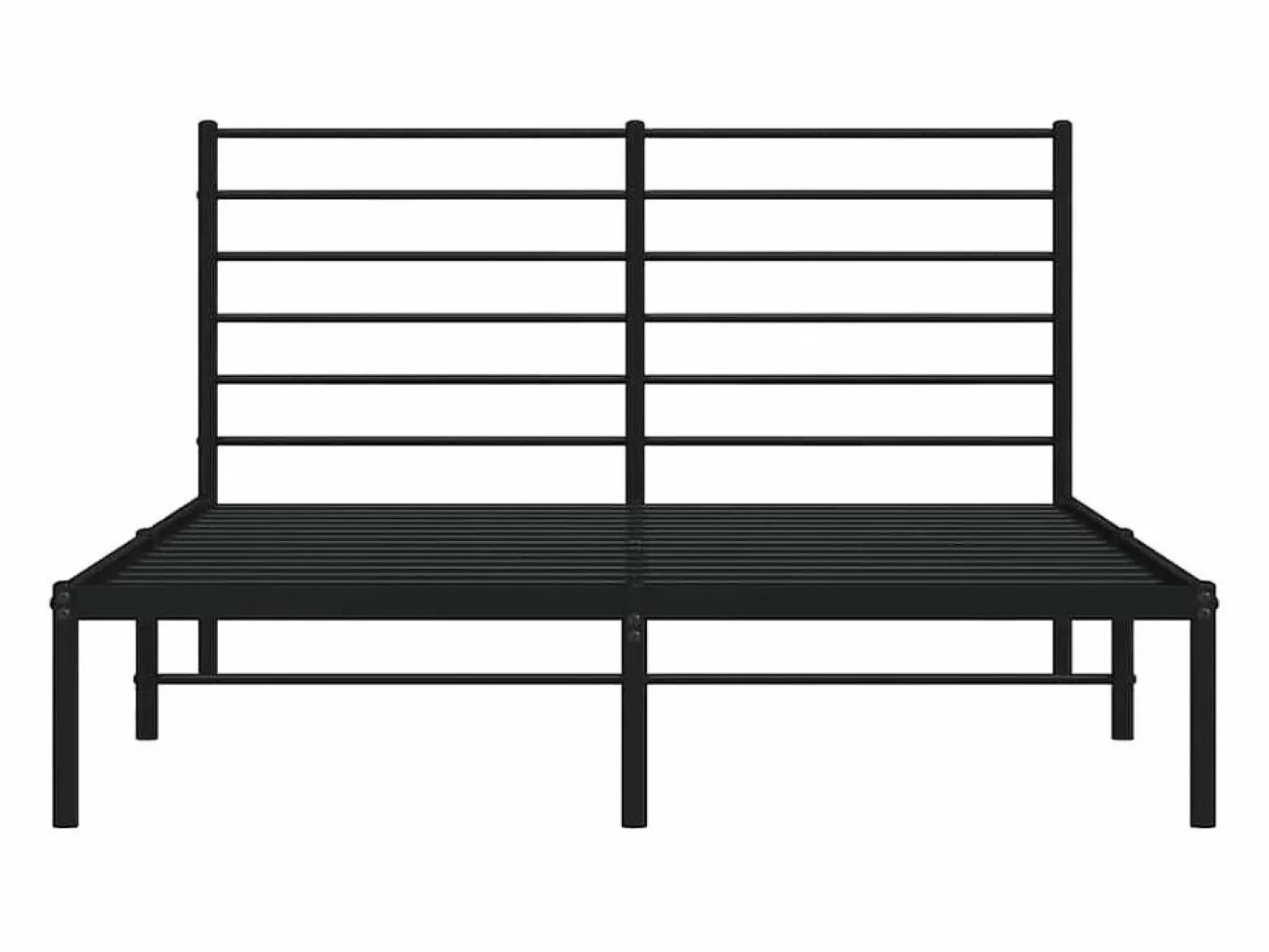 vidaxl Somier - 140X190Cm|Estructura cama sin colchón con cabecero metal 140x190 cm