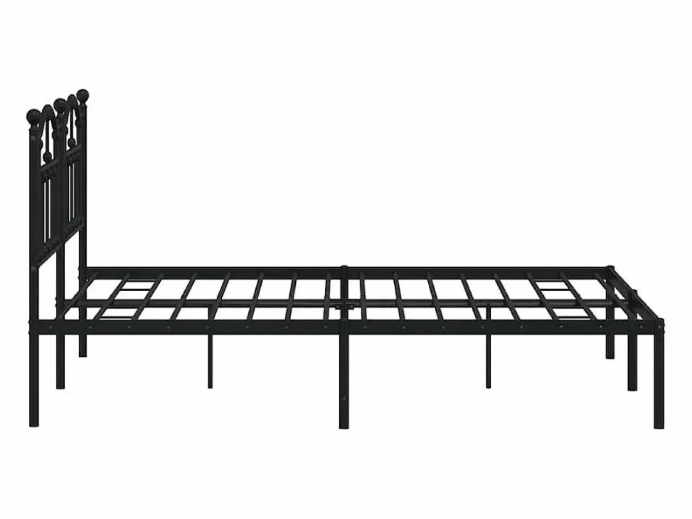 vidaxl Estructura cama sin colchón con cabecero metal 140x190 cm Negro