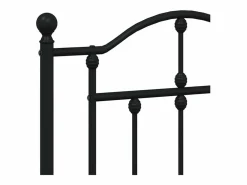 vidaxl Estructura cama sin colchón con cabecero metal 140x190 cm Negro