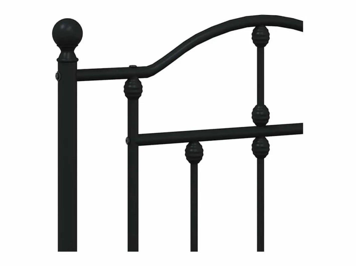 vidaxl Estructura cama sin colchón con cabecero metal 140x190 cm Negro