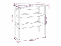 vidaxl Estructura de baño con lavabo incorporado hierro Negro Discount