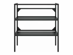 vidaxl Estructura de baño con lavabo incorporado hierro Negro Discount