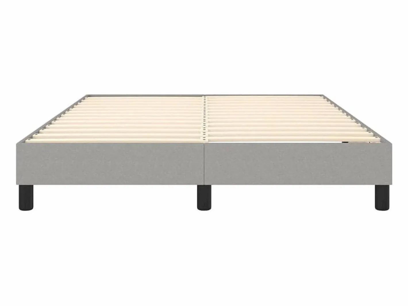 Clicnbuy Somier - 140X190Cm|Estructura de cama box spring tela gris claro 140x190 cm