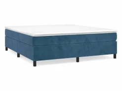 Clicnbuy Estructura de cama box spring terciopelo azul oscuro 200x200 cm Outlet