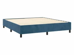 Clicnbuy Estructura de cama box spring terciopelo azul oscuro 200x200 cm Outlet