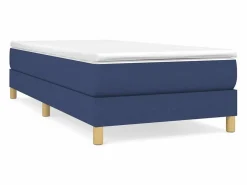 Clicnbuy Estructura de cama box spring tela azul 90x200 cm Best
