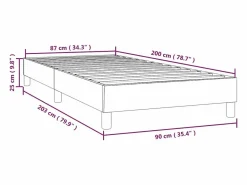 Clicnbuy Estructura de cama box spring tela azul 90x200 cm Best