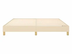 Clicnbuy Somier - 160X200Cm|Estructura de cama box spring tela color crema 160x200 cm