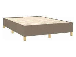 Clicnbuy Somier - 140X190Cm|Estructura de cama box spring tela gris taupe 140x190 cm