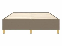 Clicnbuy Somier - 140X190Cm|Estructura de cama box spring tela gris taupe 140x190 cm