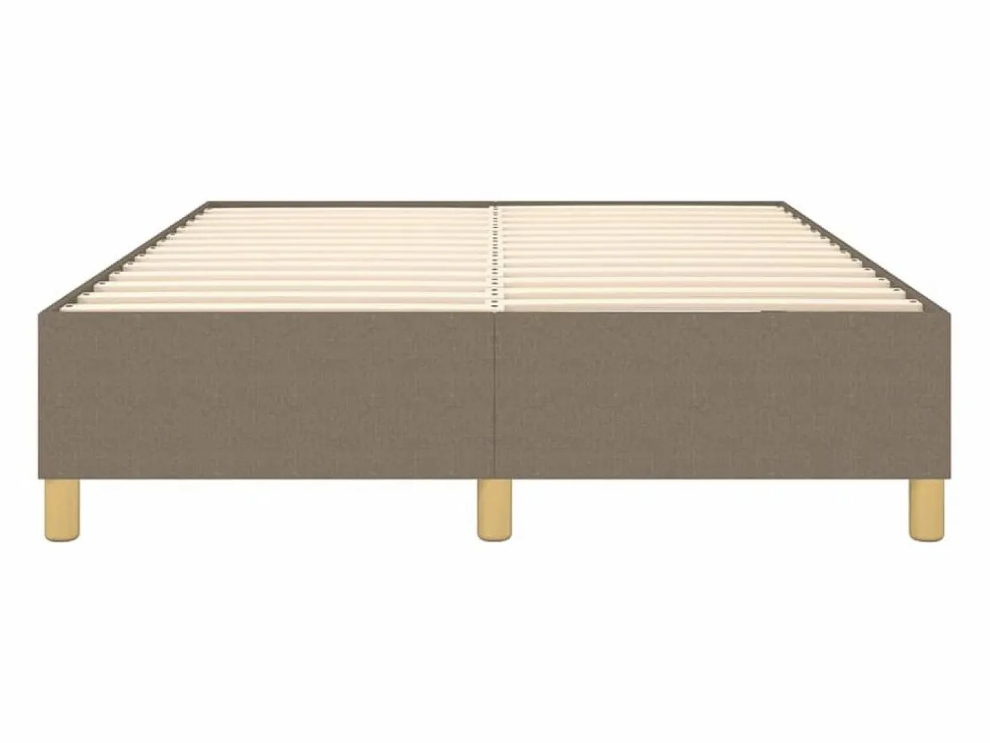 Clicnbuy Somier - 140X190Cm|Estructura de cama box spring tela gris taupe 140x190 cm