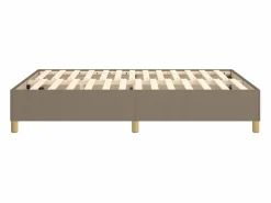Clicnbuy Somier - 140X190Cm|Estructura de cama box spring tela gris taupe 140x190 cm