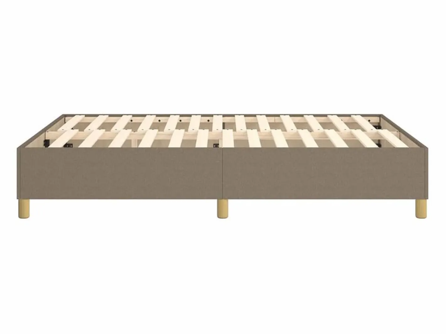 Clicnbuy Somier - 140X190Cm|Estructura de cama box spring tela gris taupe 140x190 cm