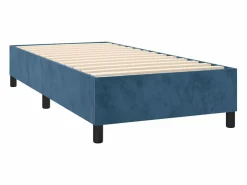 Clicnbuy Estructura de cama box spring terciopelo azul oscuro 80x200 cm Best
