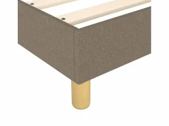 Estructura de cama box spring tela gris taupe 160x200 cm^Clicnbuy Best