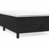 Clicnbuy Somier - 90X190Cm|Estructura de cama box spring terciopelo negro 90x190 cm