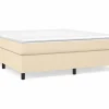 Estructura de cama box spring tela color crema 180x200 cm^Clicnbuy Clearance