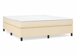 Estructura de cama box spring tela color crema 180x200 cm^Clicnbuy Clearance