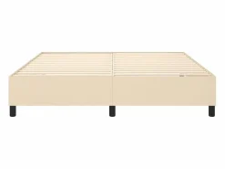 Estructura de cama box spring tela color crema 180x200 cm^Clicnbuy Clearance