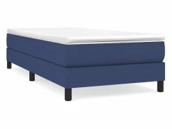 Estructura de cama box spring tela azul 90x190 cm^Clicnbuy Clearance