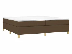 Clicnbuy Estructura de cama box spring tela marrón oscuro 200x200 cm Hot