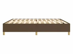 Clicnbuy Estructura de cama box spring tela marrón oscuro 200x200 cm Hot