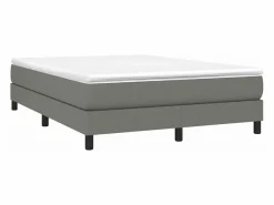 Clicnbuy Somier - 140X190Cm|Estructura de cama box spring tela gris oscuro 140x190 cm