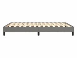 Clicnbuy Somier - 140X190Cm|Estructura de cama box spring tela gris oscuro 140x190 cm