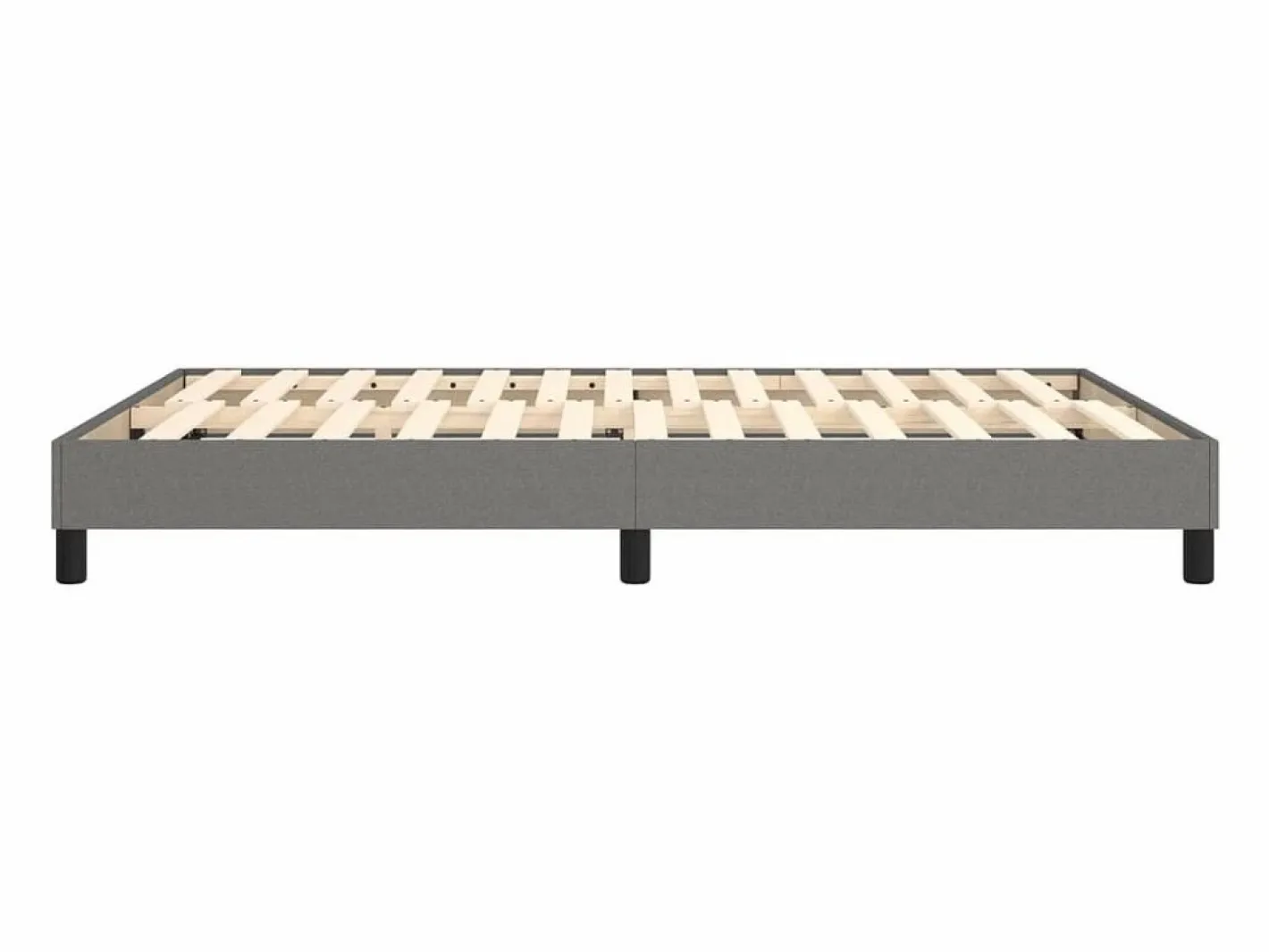 Clicnbuy Somier - 140X190Cm|Estructura de cama box spring tela gris oscuro 140x190 cm