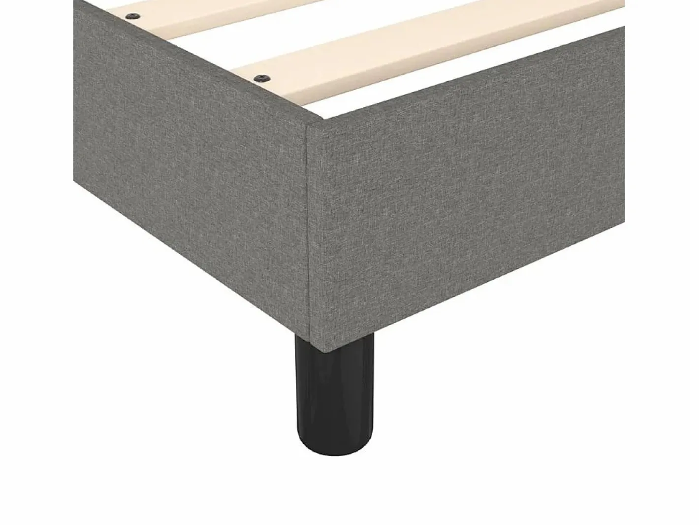 Clicnbuy Somier - 140X190Cm|Estructura de cama box spring tela gris oscuro 140x190 cm