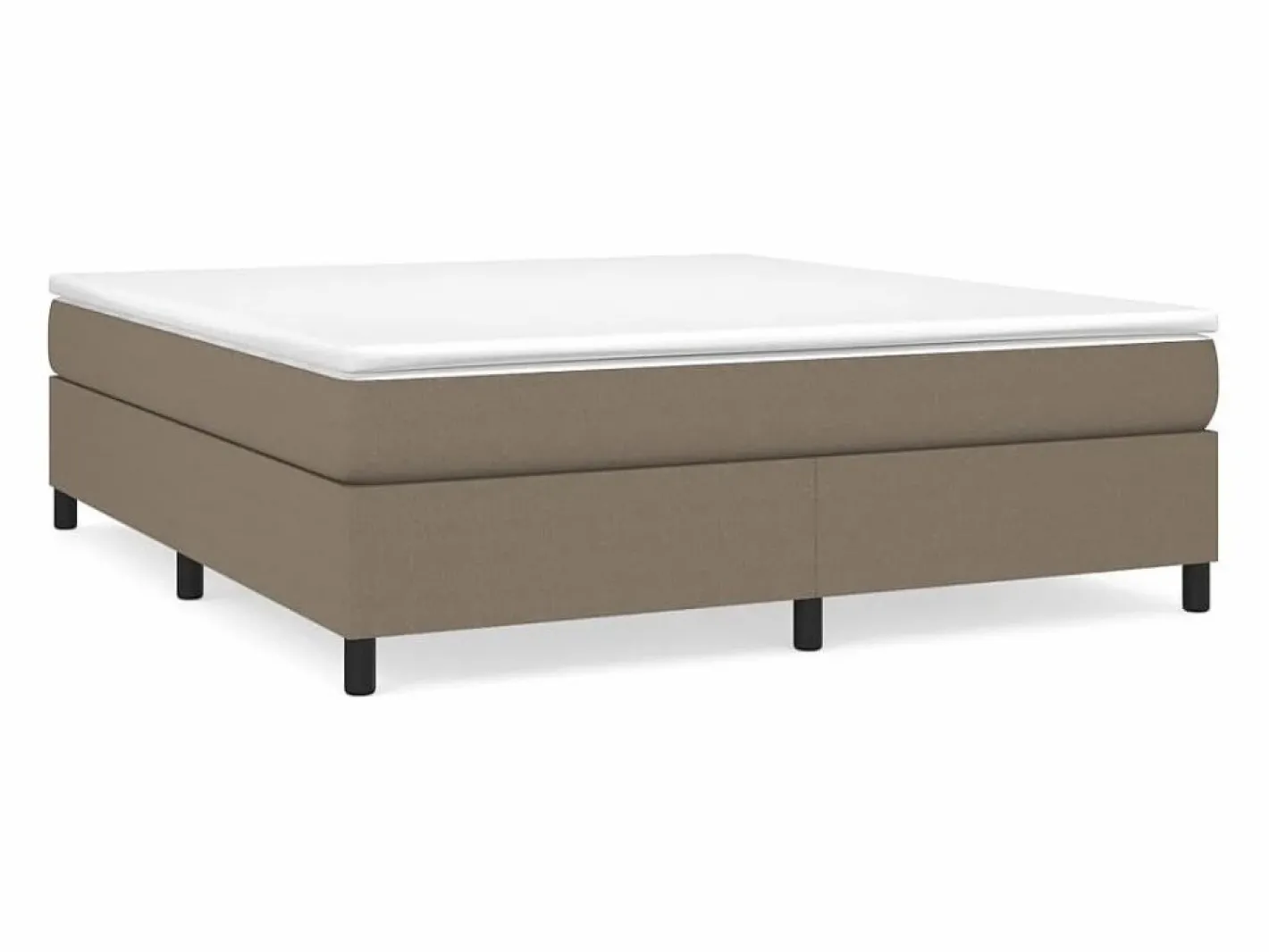 Estructura de cama box spring tela gris taupe 180x200 cm^Clicnbuy New